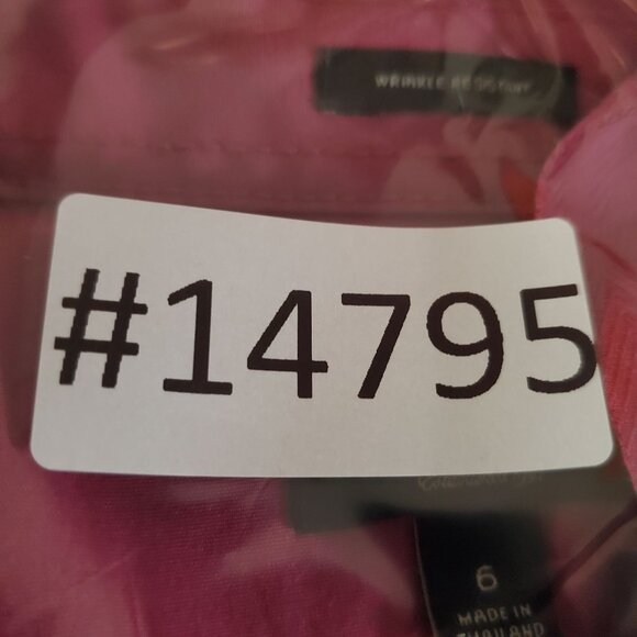 Talbots Top Womens Size 6 Pink Wrinkle Resistant 3/4 Sleeve Button Down Shirt - Picture 9 of 9
